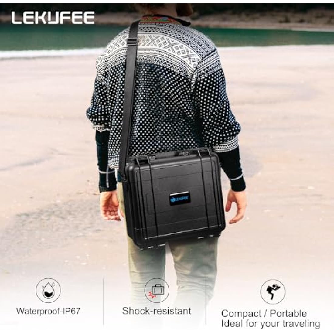 Lekufee Waterproof Hard Case for DJI Mini 4 Pro & Mini 3 – IP67 Shell