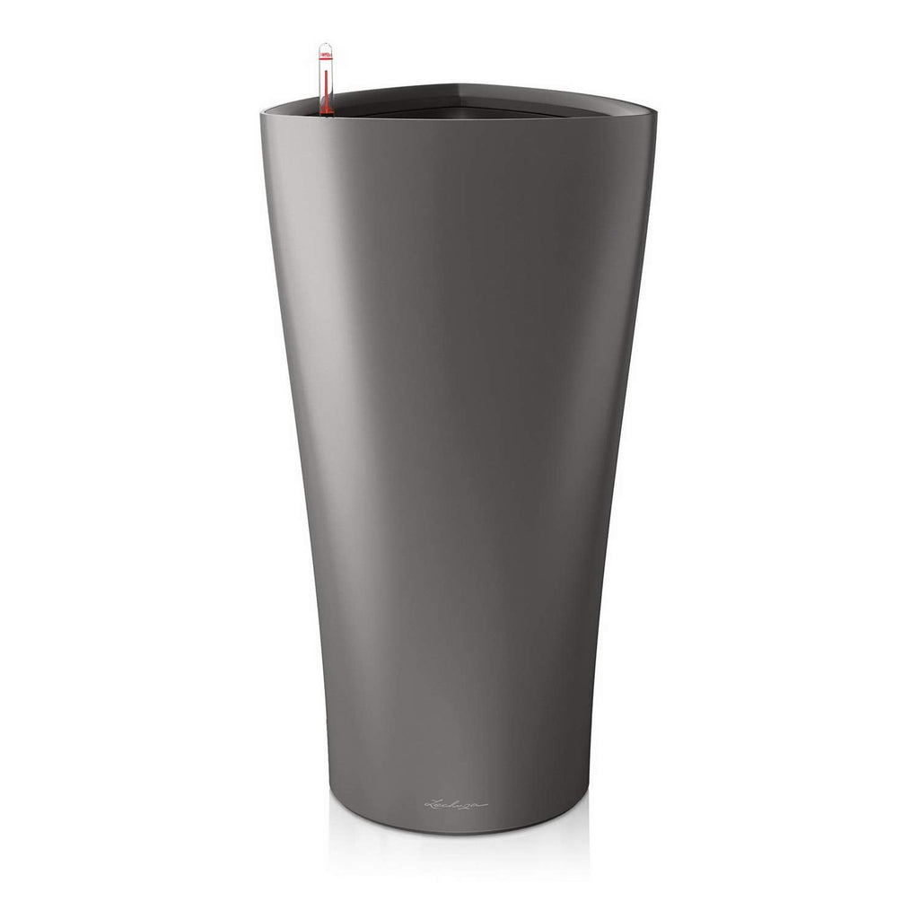 LECHUZA DELTA Premium 30 Self-Watering Planter – Anthracite Metallic