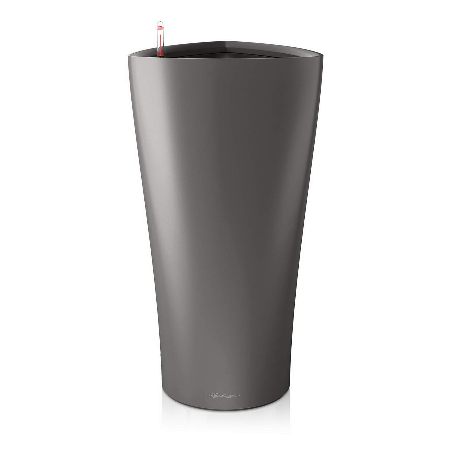 LECHUZA DELTA Premium 30 Self-Watering Planter – Anthracite Metallic