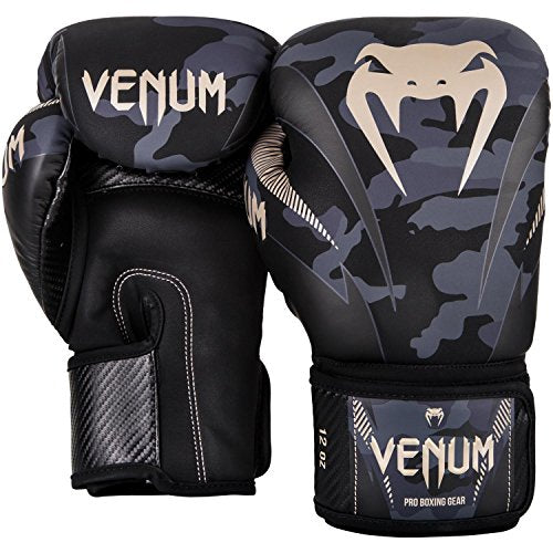 Venum Impact Boxing Gloves – 14 Oz Triple Density Foam – Dark Camo