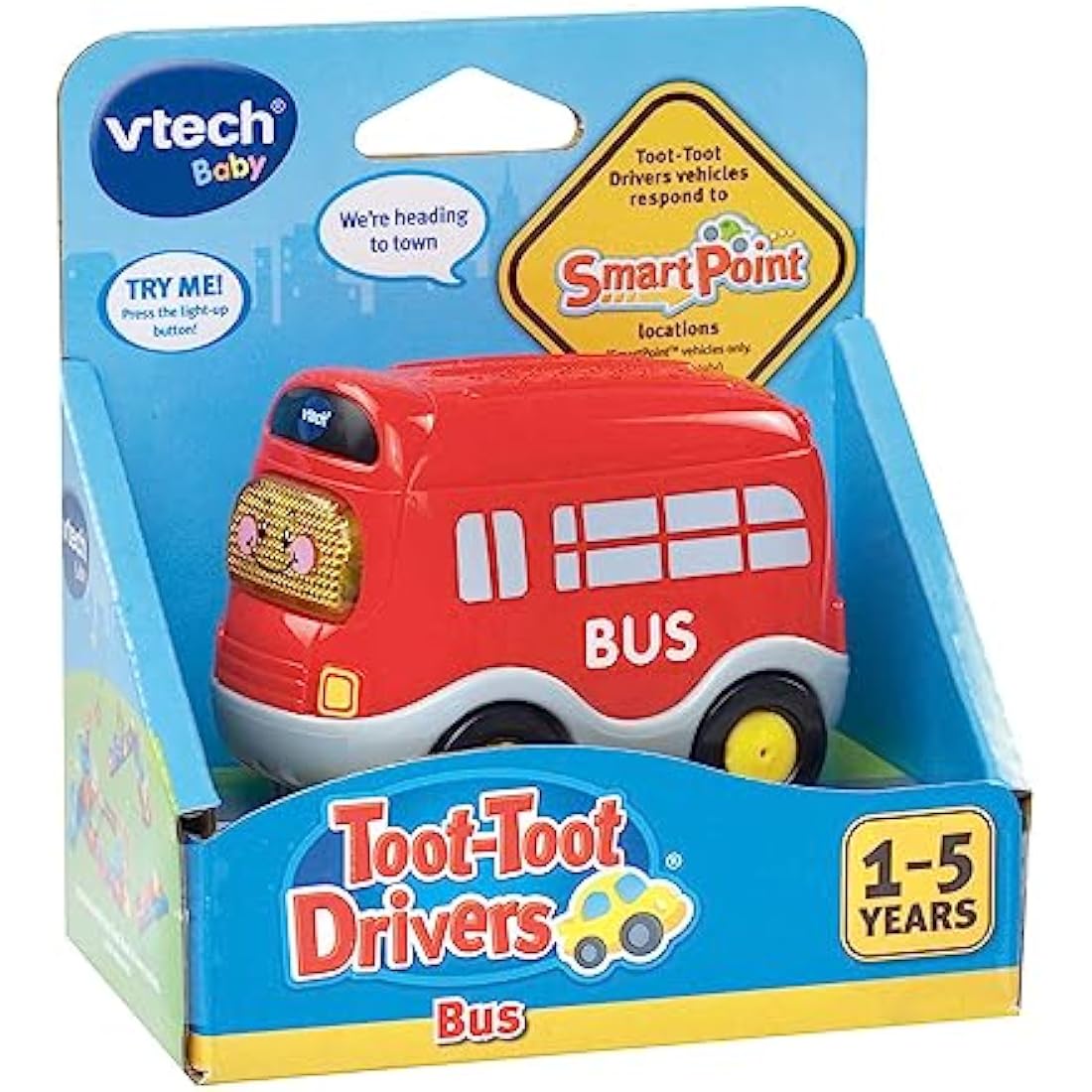 VTech Toot-Toot Drivers Bus – Interactive Toy Vehicle with Sounds, Red