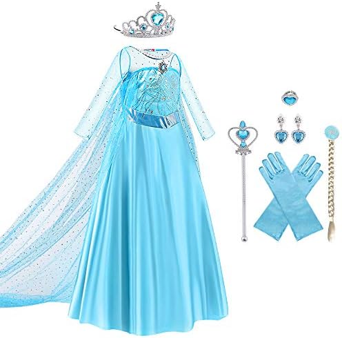Jolof Store Girls Princess Costume - Deluxe Fancy Dress with Accessories
