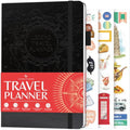 Legend Travel Planner – A5 Eco-Leather Vacation Itinerary & Journal, Black