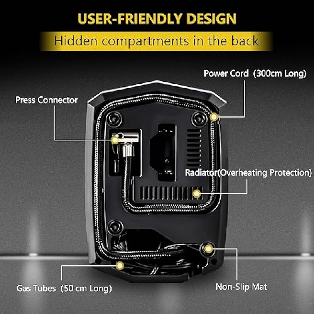 SYTUNG Digital Tyre Inflator – 12V Portable Air Compressor with LED