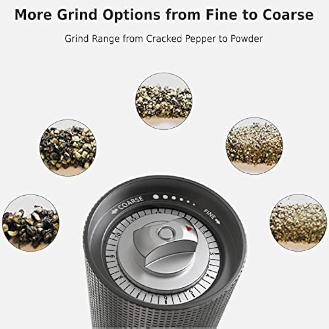 Luvan Metal Pepper Mill – Adjustable Stainless Steel Manual Grinder