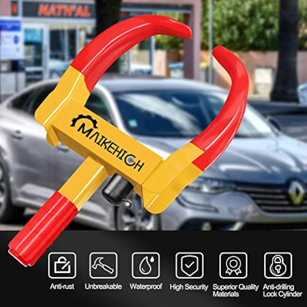 MAIKEHIGH Heavy Duty Wheel Clamp – Universal Anti-Theft Lock with 3 Keys