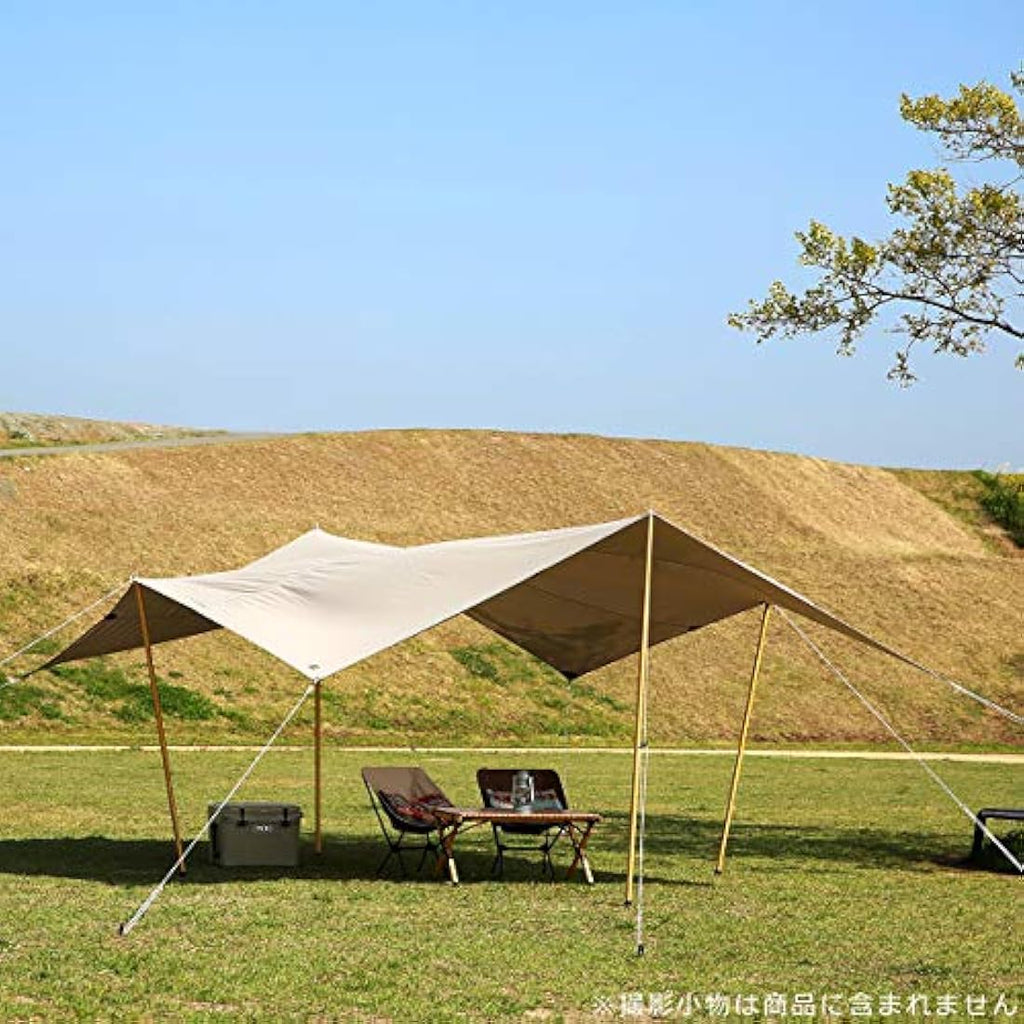 Tatonka Tarp 1 TC – Polycotton Camping Shelter (425 x 445 cm) – Beige