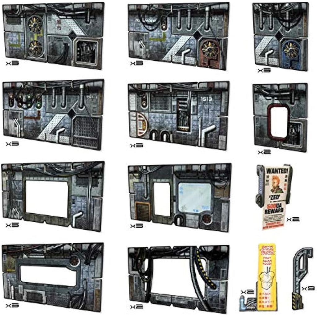 Battle Systems Cyberpunk Core Set – 28mm Modular Sci-Fi Terrain Kit