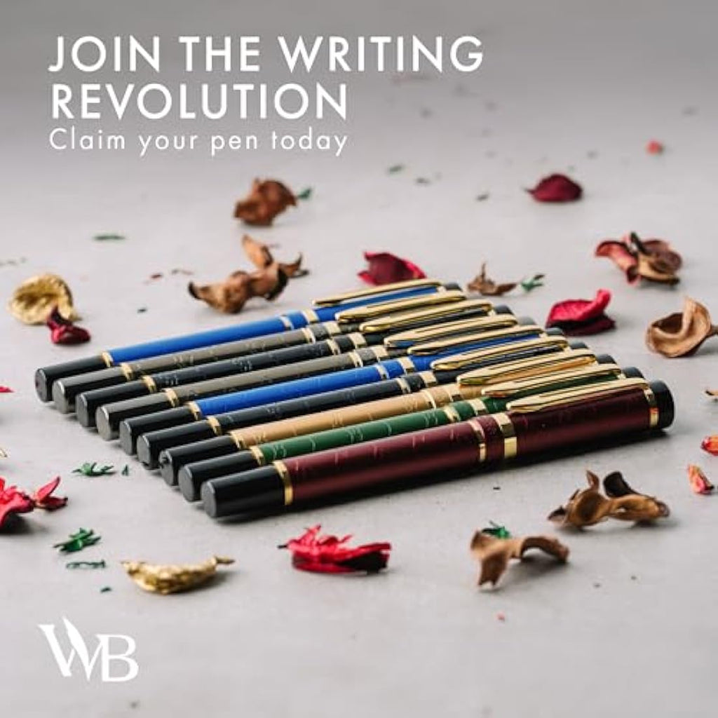 Wordsworth & Black Primori Fountain Pen Set - Fine Nib, Black Gold
