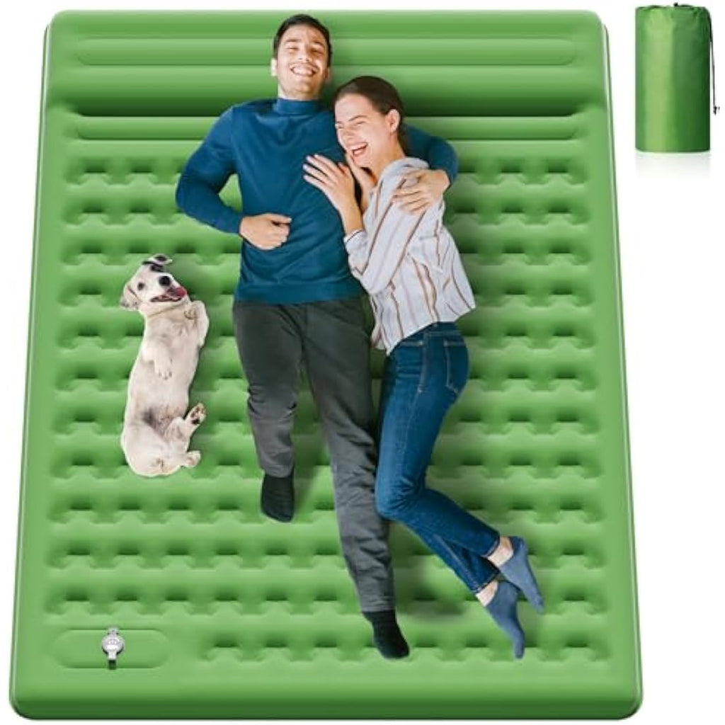 MAMBAKOTR Camping Sleeping Pad – Extra Thick Inflatable Mattress with Pump