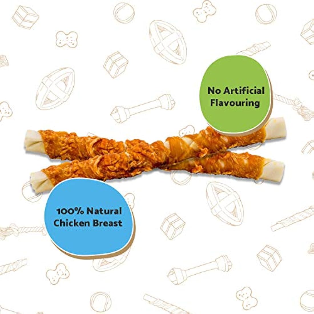 Good Boy Chewy Twists with Chicken – Grain Free Dog Treats (320g, 3 Pack)