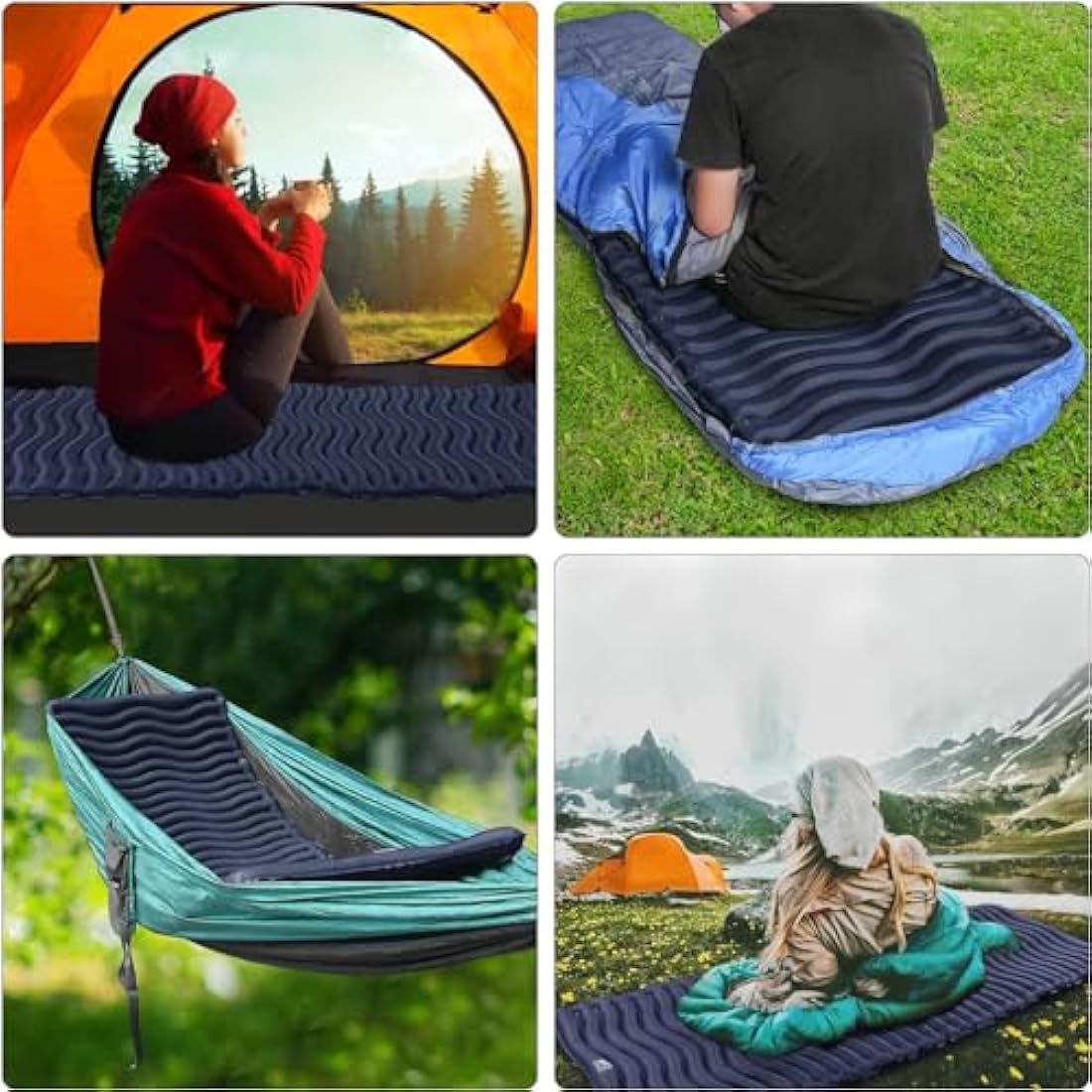 Unigear Ultralight Inflatable Sleeping Pad | 40D Nylon Camping Mat