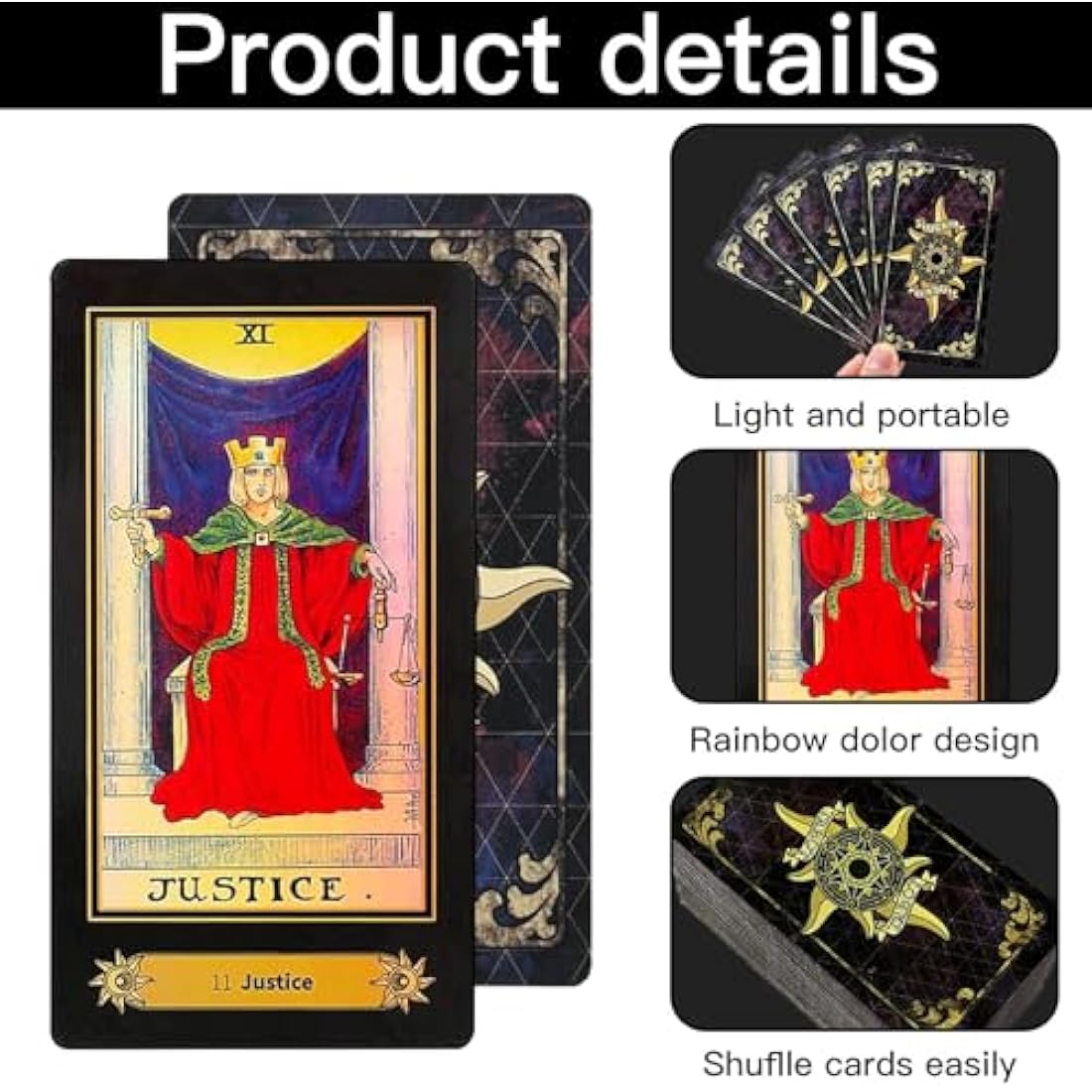 LHKJ 78 Tarot Cards Set | Classic Tarot Deck with English Guidebook