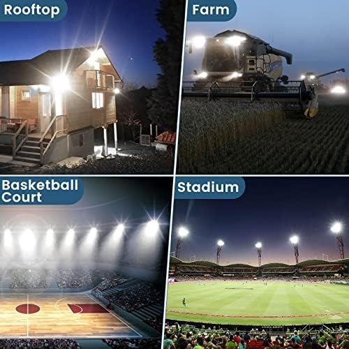 TASINUO 400W LED Floodlight Outdoor – 40000LM IP67 Waterproof 2 Pack