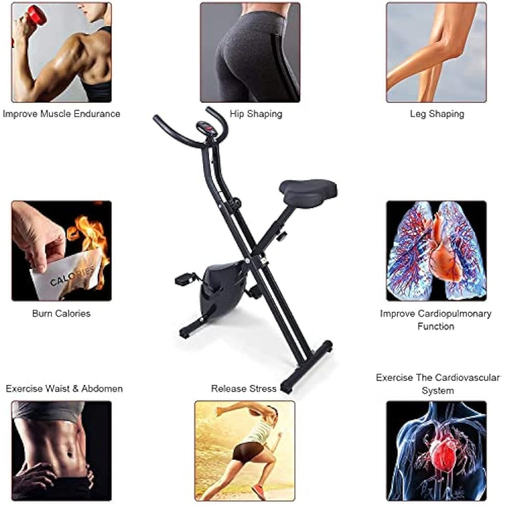 Jolof Store Mini Exercise Bike | Folding Magnetic Pedal Exerciser