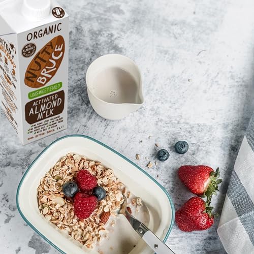 Nutty Bruce Unsweetened Activated Almond Milk – Organic & Vegan (6 x 1L)