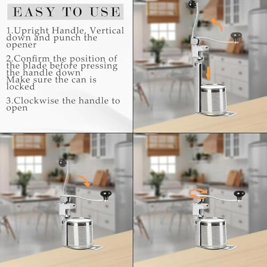 Gekufa Heavy Duty Commercial Manual Can Opener with 2 Blades
