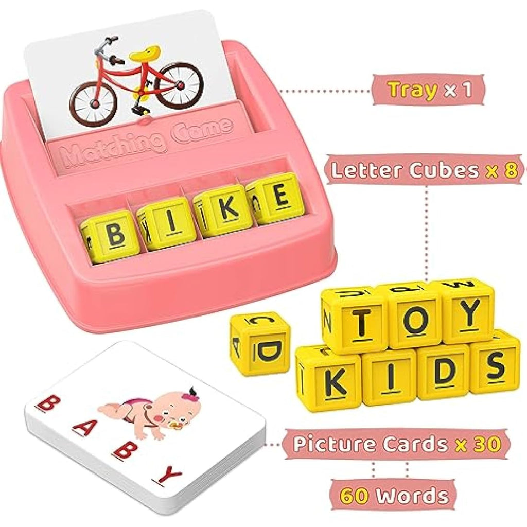 HahaGift Matching Letter Spelling Game - Montessori Educational Learning Toy
