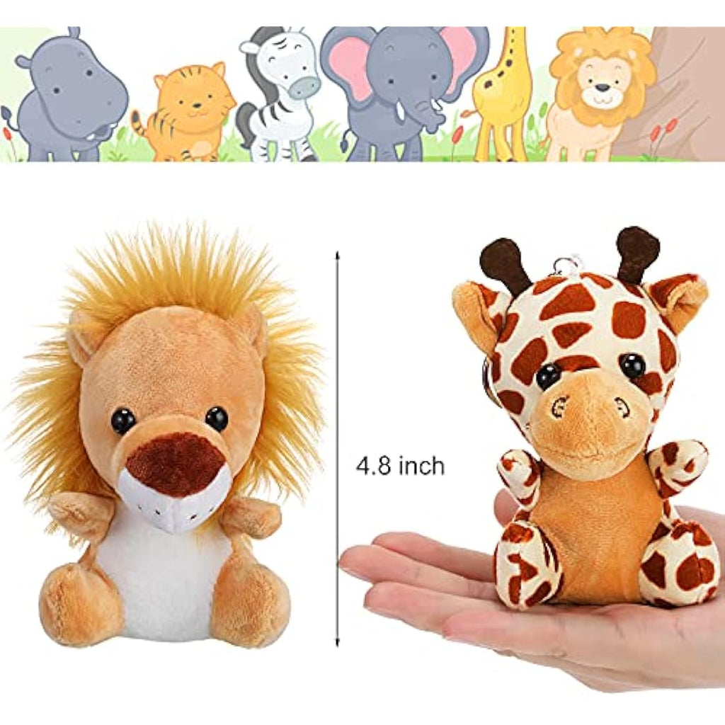18-Piece Mini Safari Stuffed Animals | 4.8 Inch Jungle Plush Set