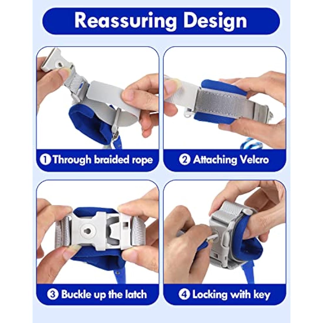 Lehoo Castle Anti Lost Wrist Link | Toddler Safety Harness Leash - Blue