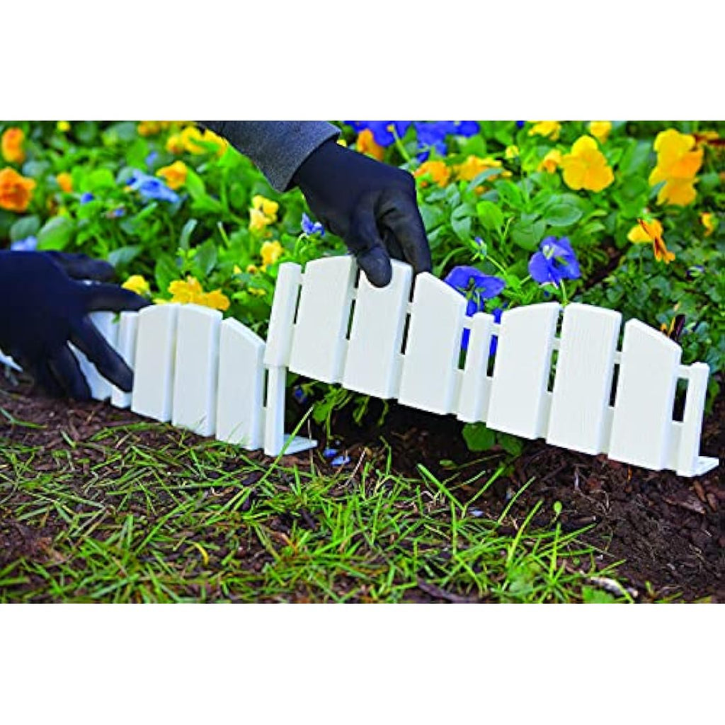 Dimex Adirondack No-Dig Landscape Edging Kit – White Garden Border