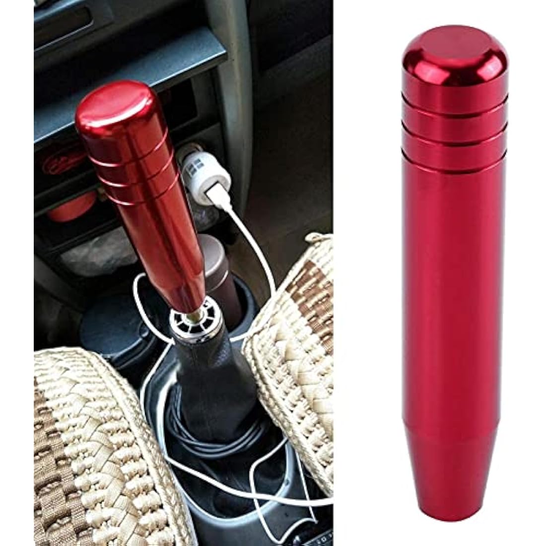 EBTOOLS Universal Manual Gear Shift Knob – 18cm Aluminum Alloy Shifter