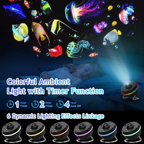 ALLOMN 13-in-1 Galaxy Star Projector | HD Planetarium Night Light