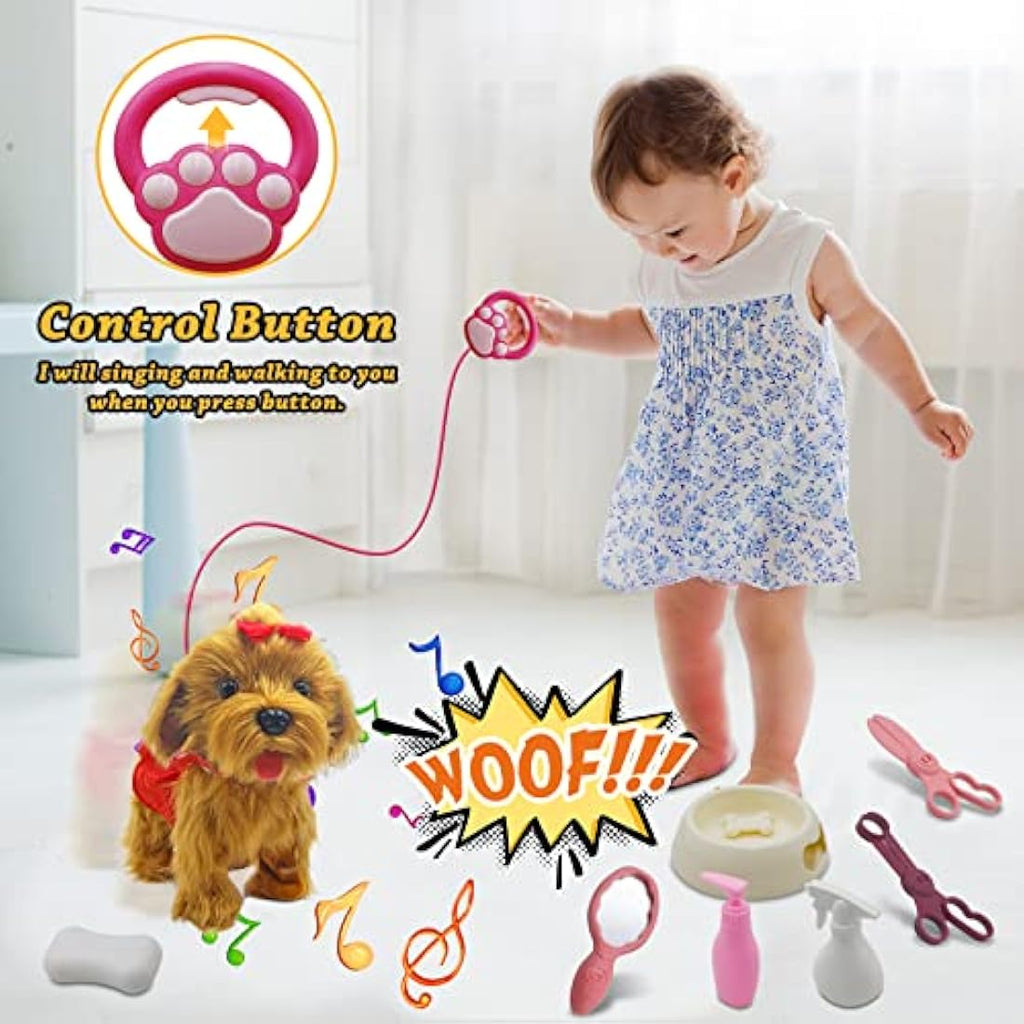 Jaydear Interactive Plush Puppy – Walking and Talking Electronic Dog Toy