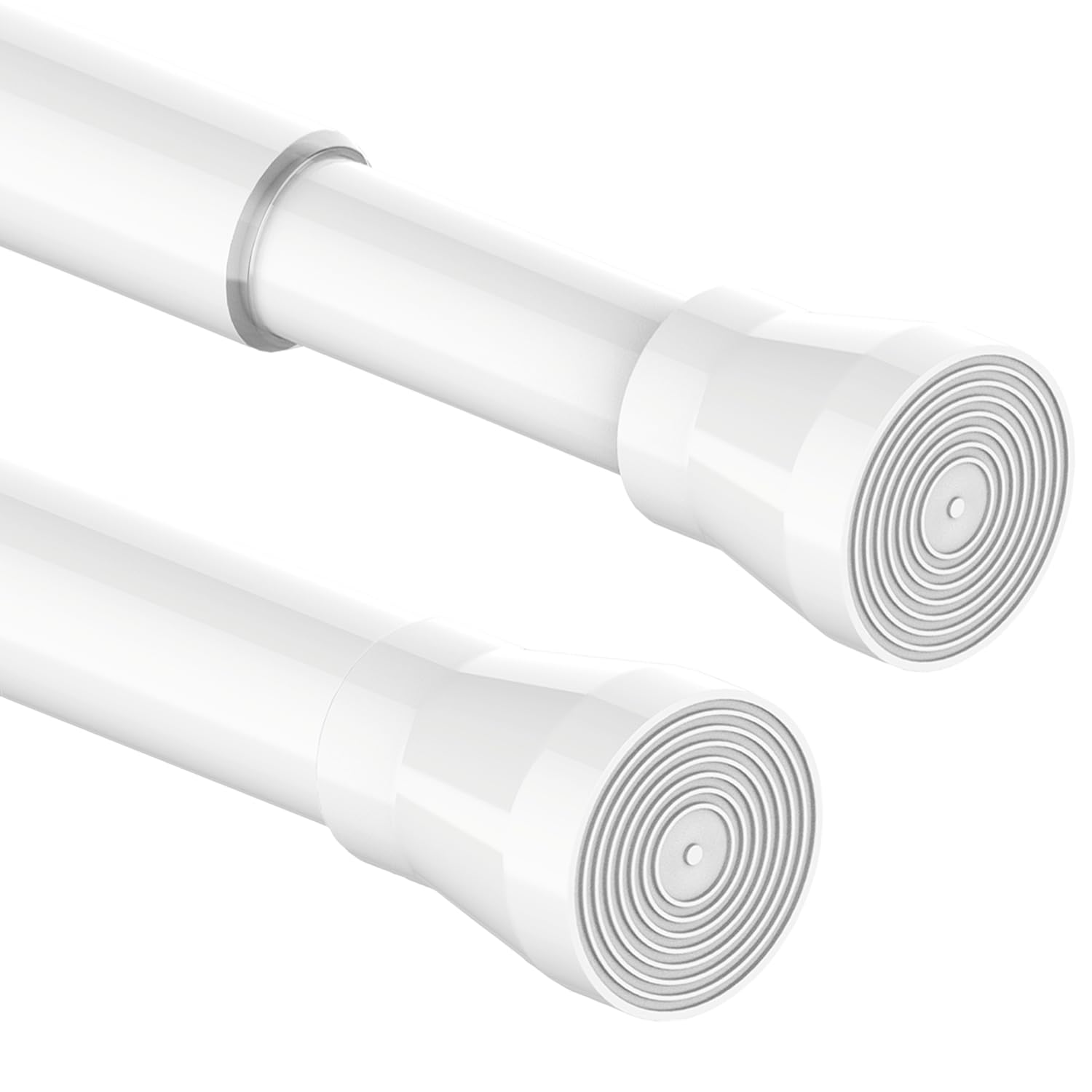 No-Drill Tension Rod | White Stainless Steel, 190-360cm