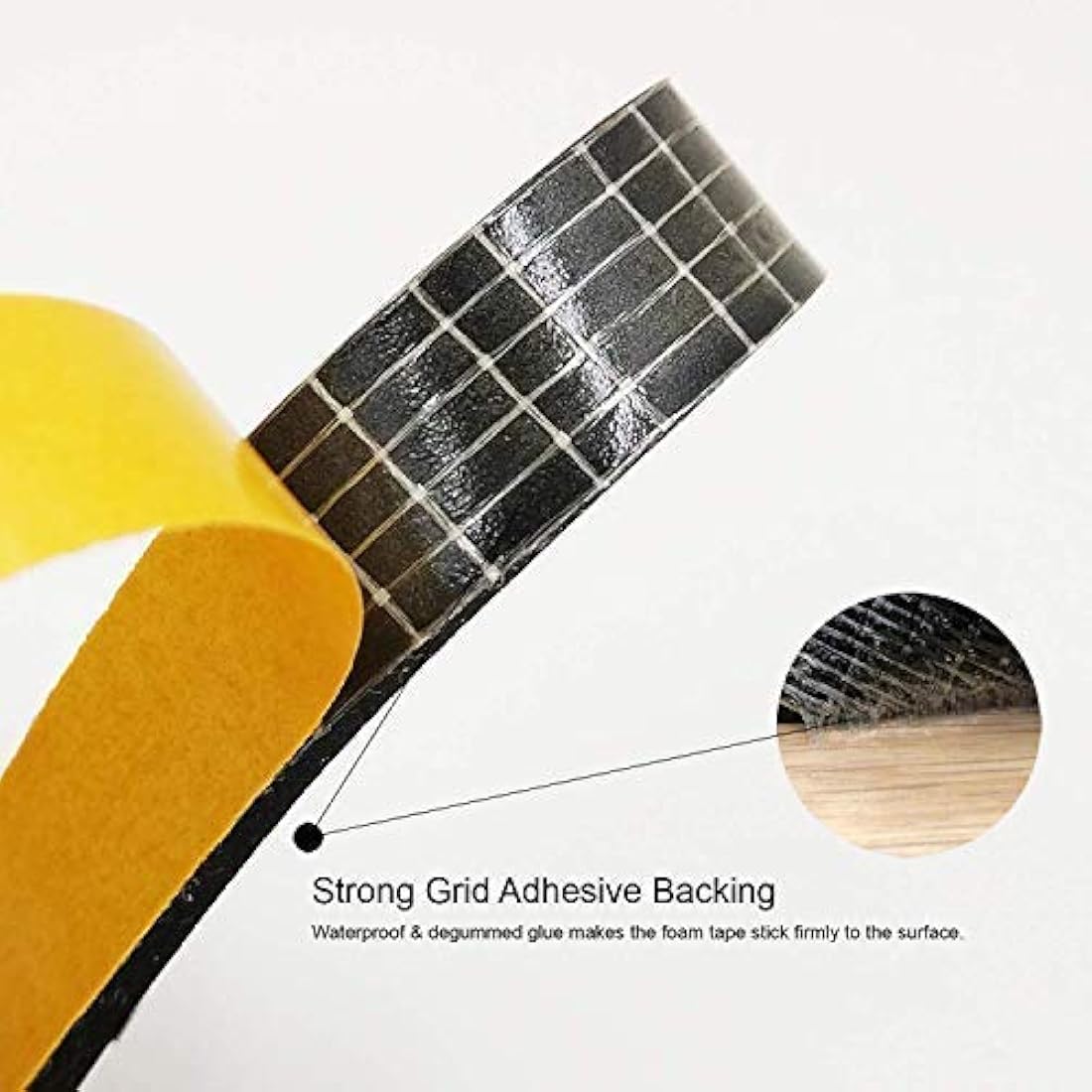 fowong Foam Rubber Seal Tape | Strong Adhesive Weather Stripping | 20M