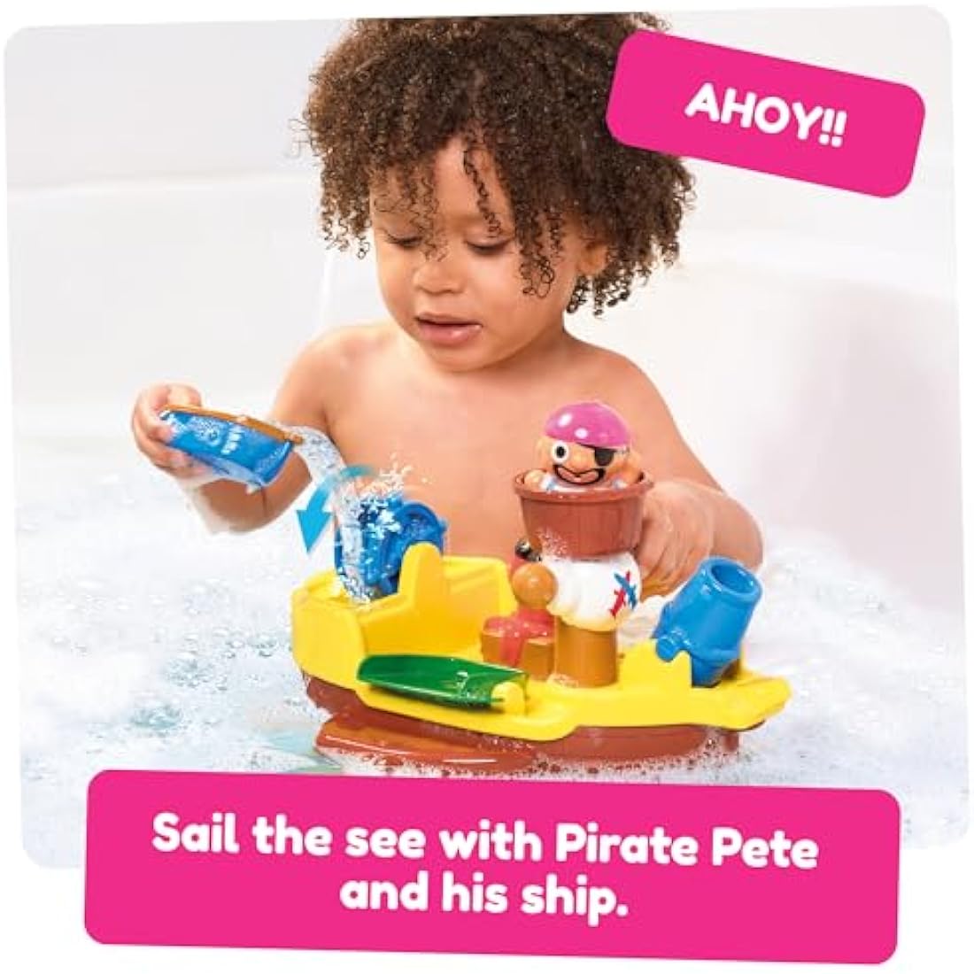 Toomies Pirate Ship Bath Toy – Educational Water Play Set for Toddlers
