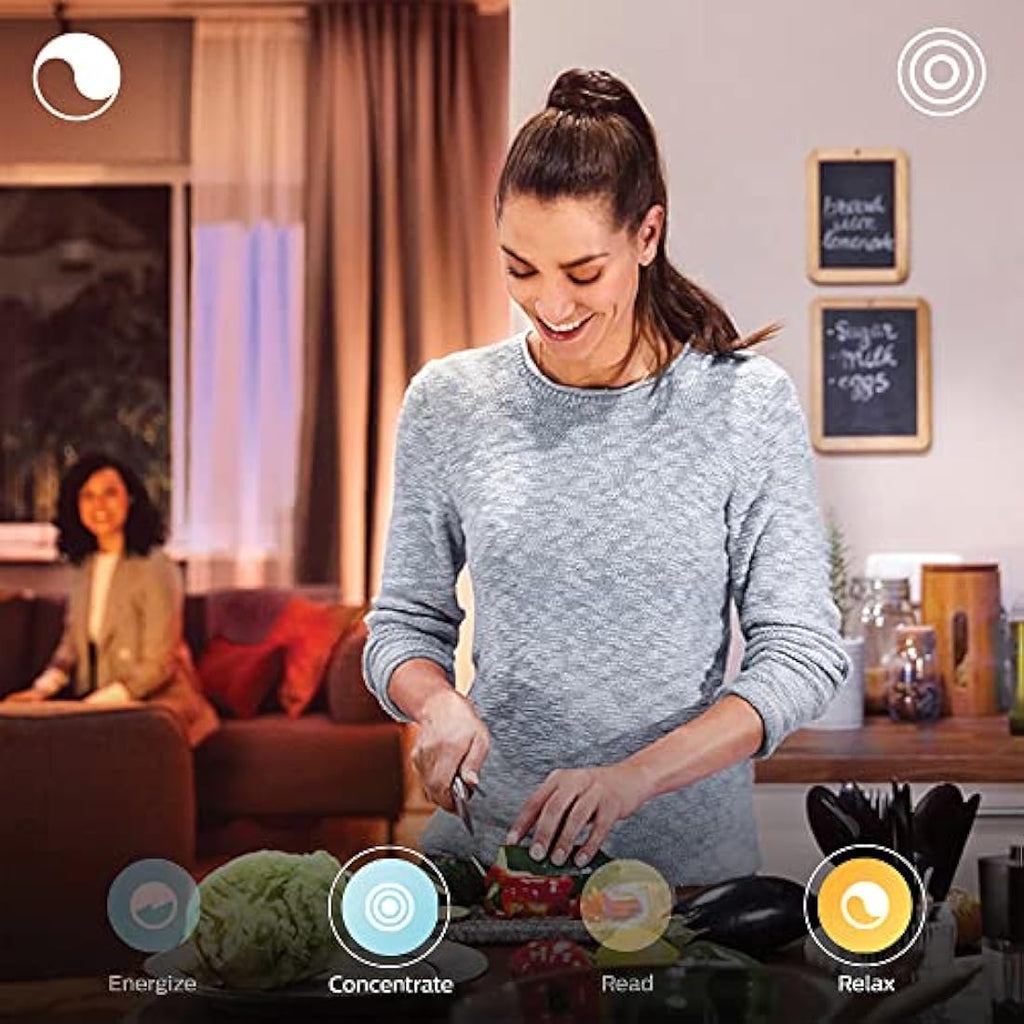 Philips Hue White & Colour Ambiance E27 Smart LED Bulbs - 2 Pack