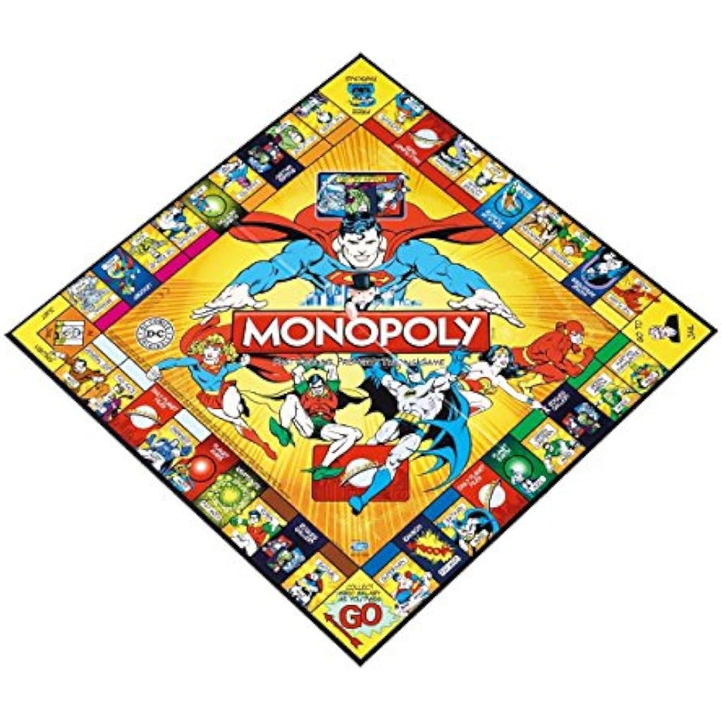 DC Comics Retro Monopoly Board Game – Classic Tabletop Family Game