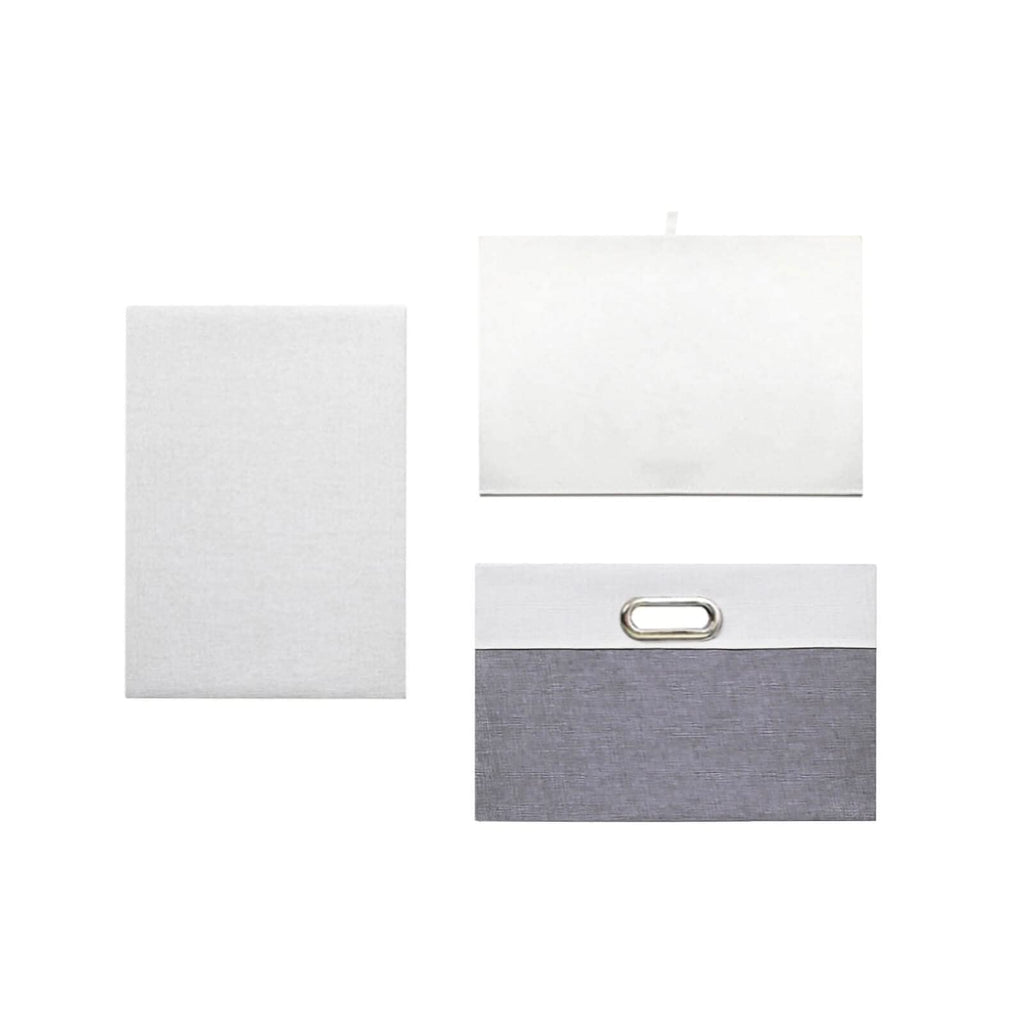 Febzoce Foldable Fabric Storage Bins with Lids - 3 Pack Extra Large Grey
