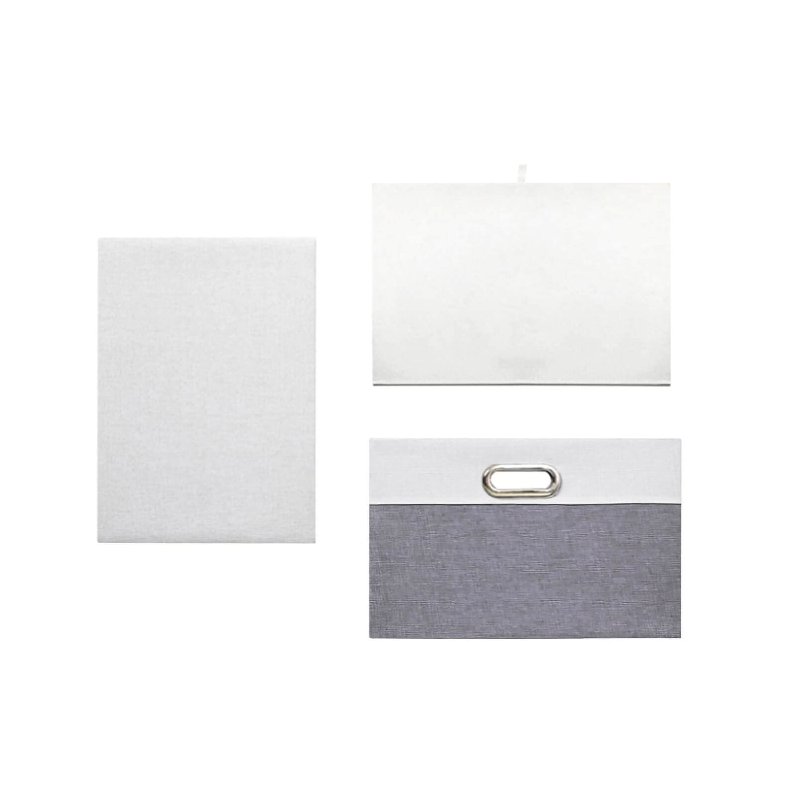 Febzoce Foldable Fabric Storage Bins with Lids - 3 Pack Extra Large Grey