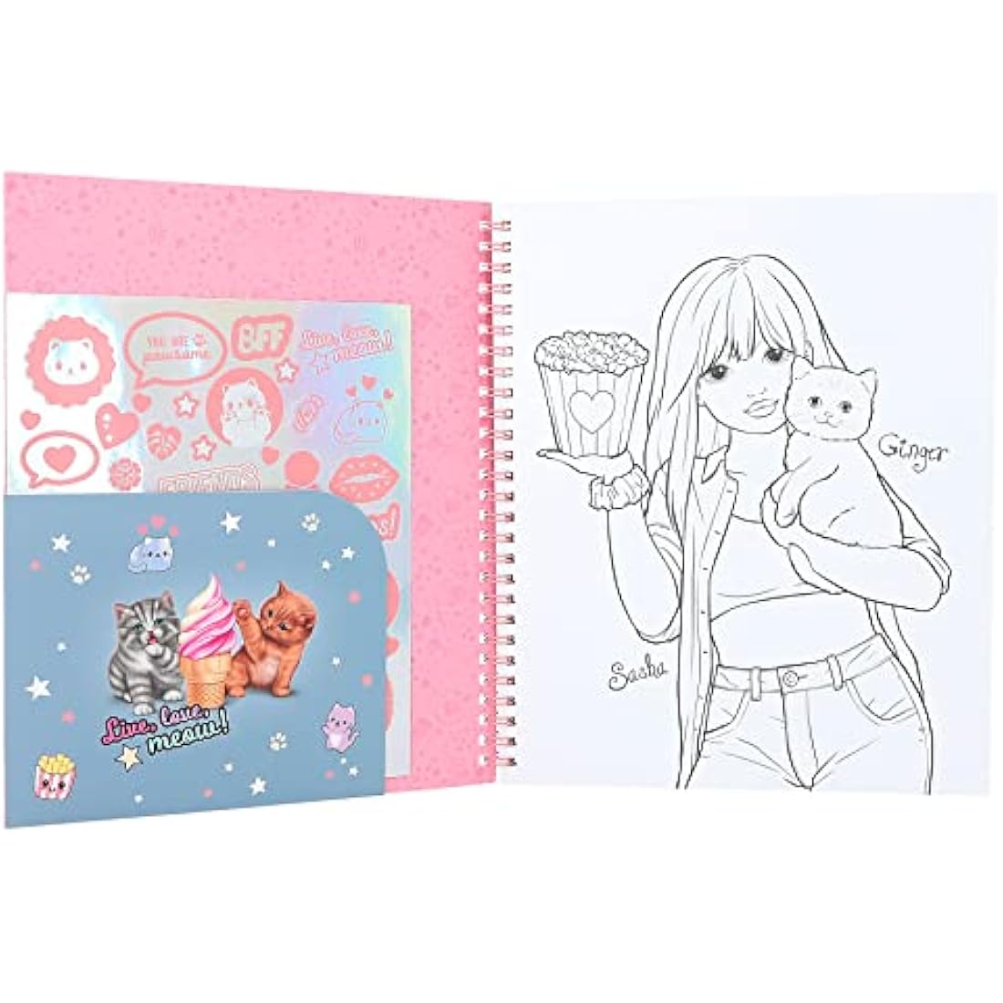 TOPModel Cutie Star Colouring Book Set – Fashion Design with Stickers