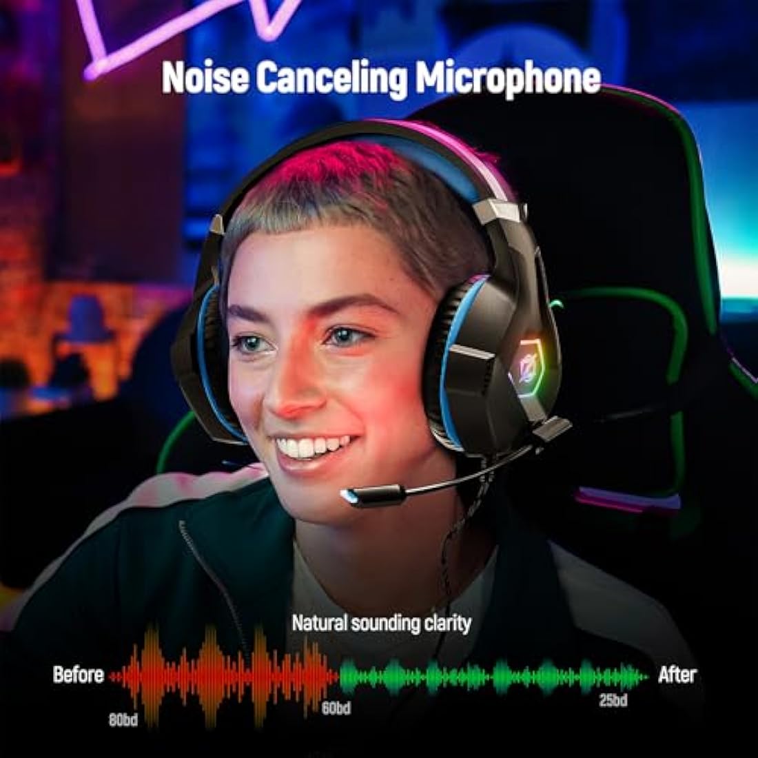 Jolof Store Gaming Headset – RGB Stereo Surround Sound Headphones