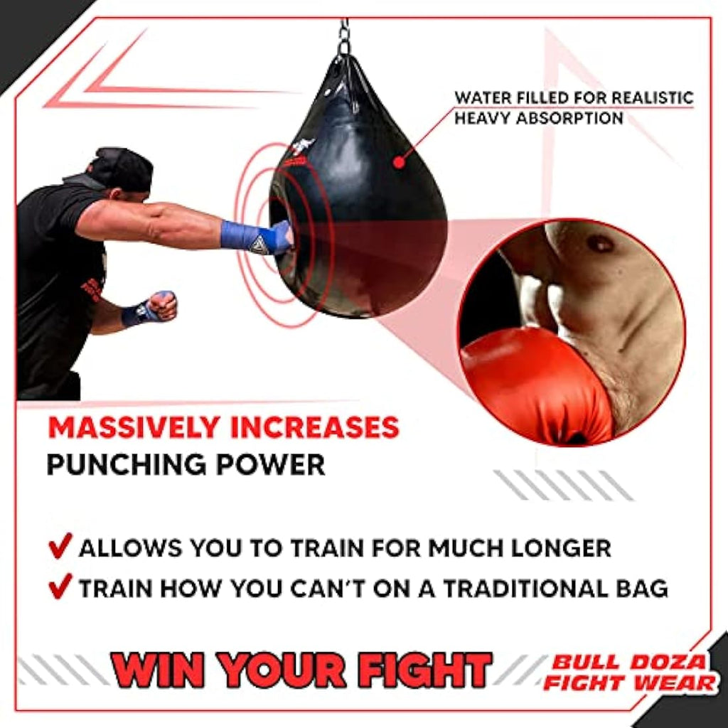Bull Doza Fight Wear Water Punch Bag – Heavy Duty Vinyl Boxing Bag