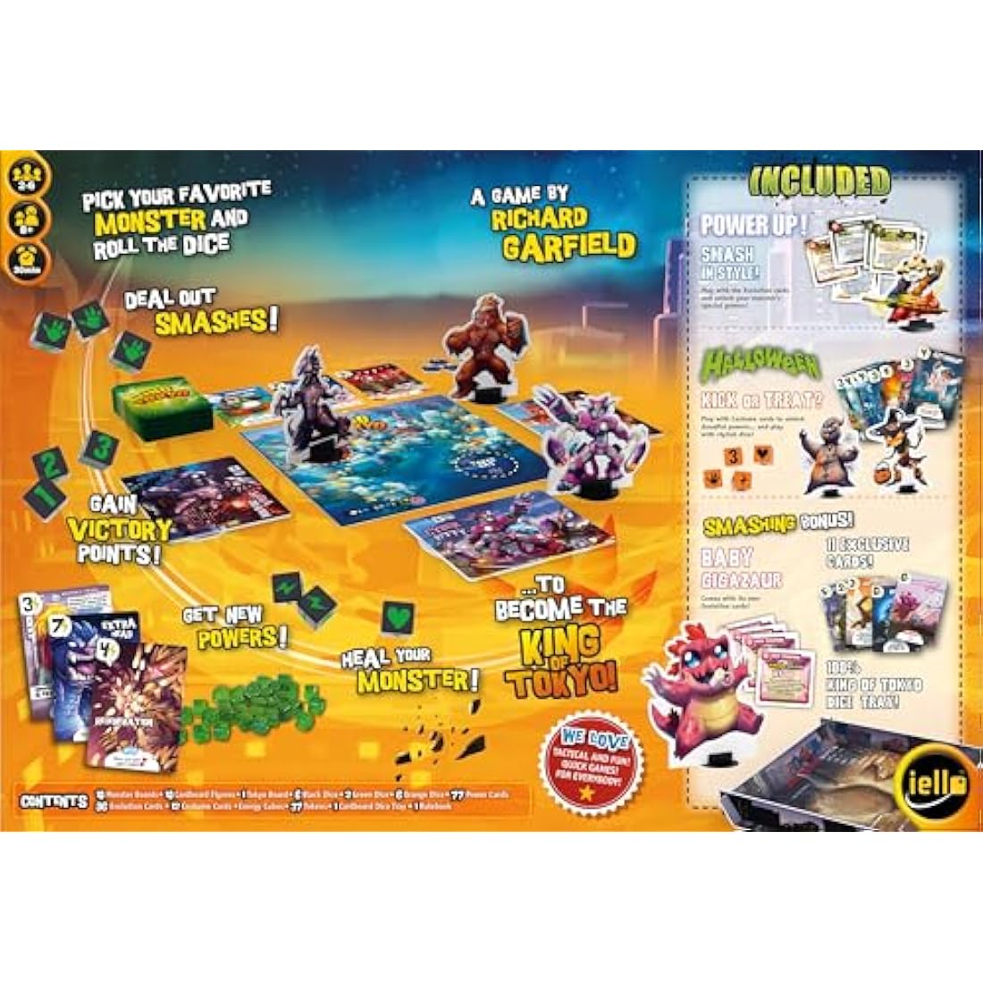 IELLO King of Tokyo Monster Box Board Game - Base Game & 2 Expansions