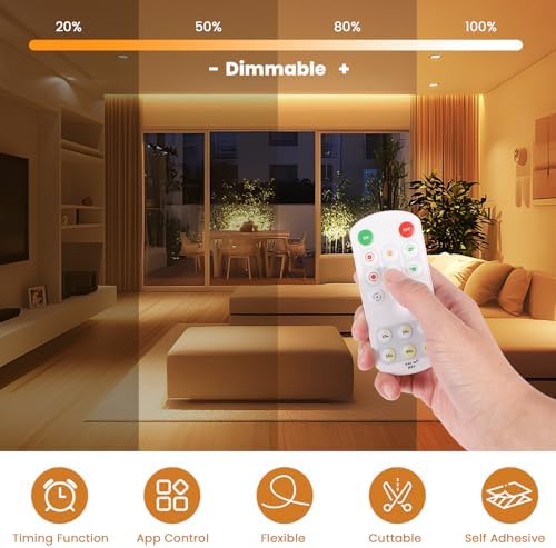 ACELUMO COB LED Strip 10m | Smart App Control Dotless Warm White 2700K