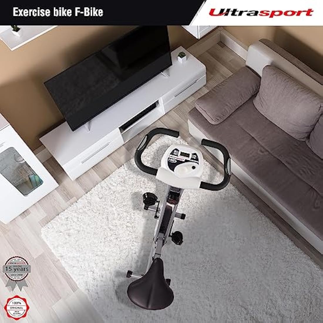 Ultrasport F-Bike Folding Exercise Bike – Silent Magnetic Stationary Bike