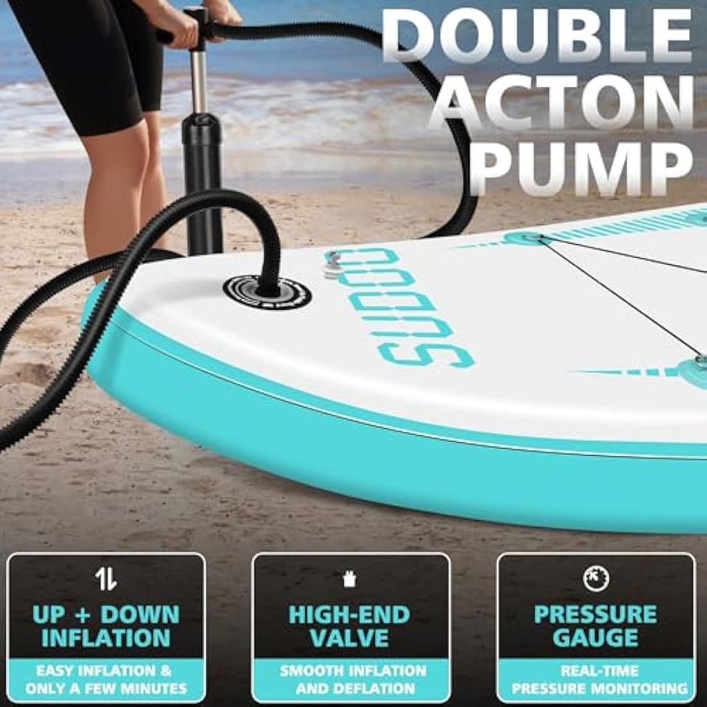 SUDOO Inflatable Stand Up Paddle Board - 10'6" Ultra-Light SUP Board Set