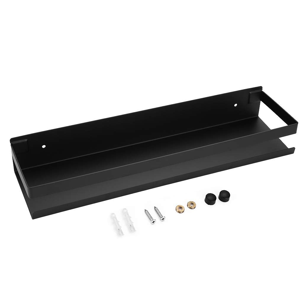 SUMNACON Stainless Steel Bathroom Corner Shelf | Matte Black Wall Rack
