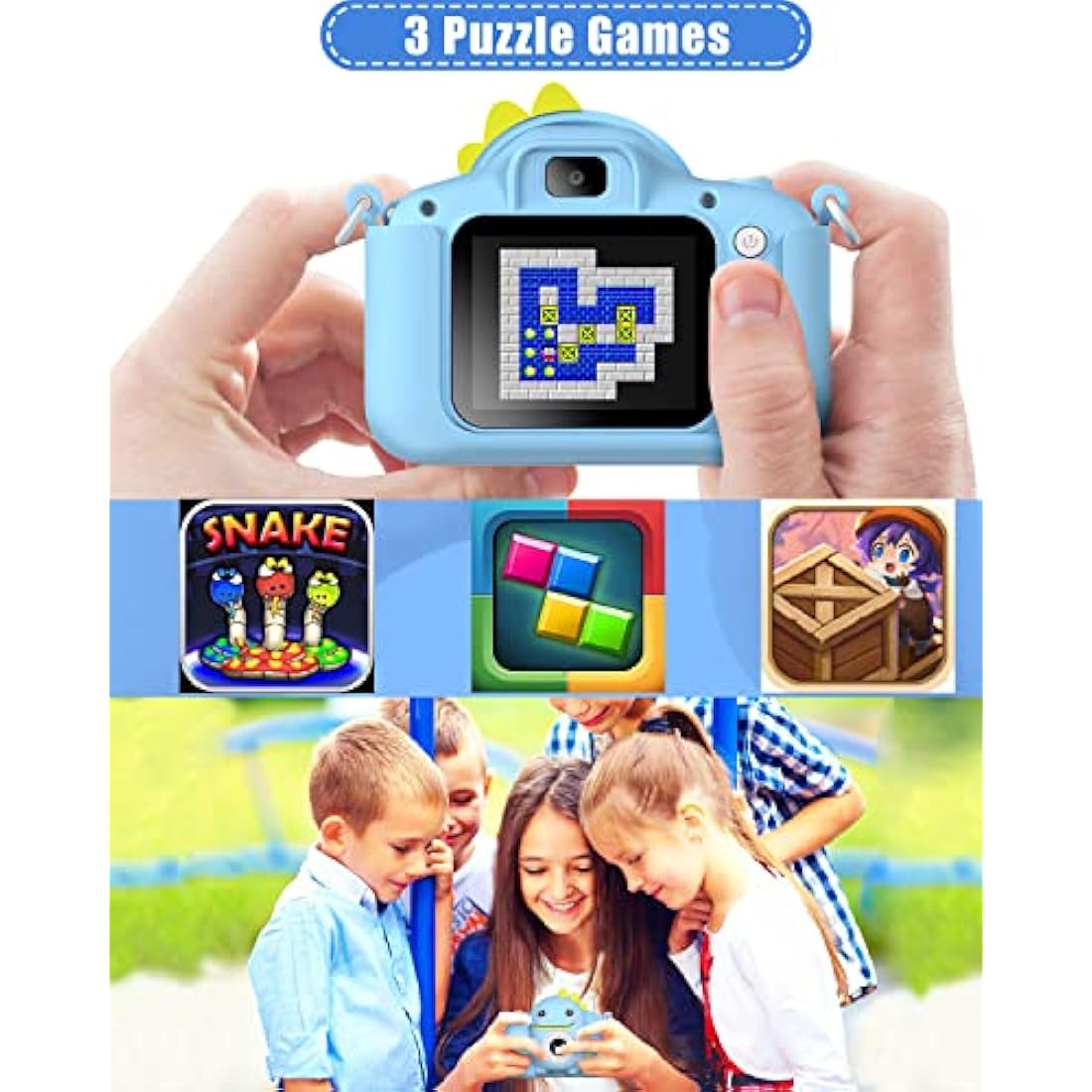 Hangrui Kids Digital Camera – 20MP Dual Lens 1080P Video Toy with 32GB Card
