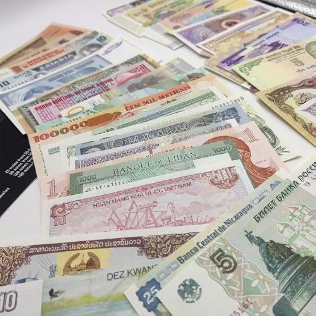 World Banknote Collection – 50 Uncirculated Foreign Bills