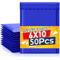 Switory Blue Poly Bubble Mailers – 50 Pack A5 Padded Envelopes 15x23cm