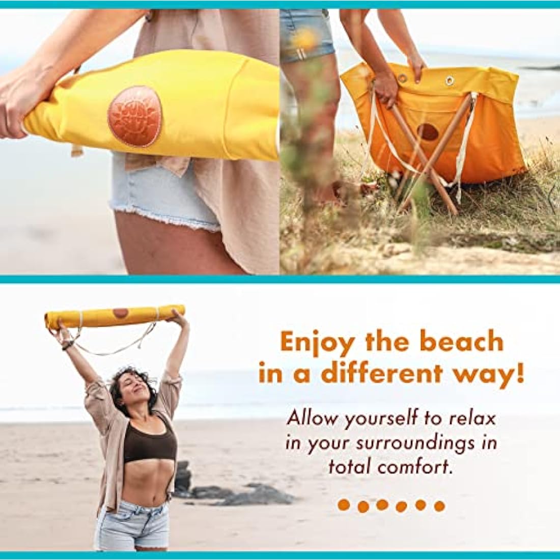 Sunsit Foldable Beach Chair – Lightweight Backpack Lounger
