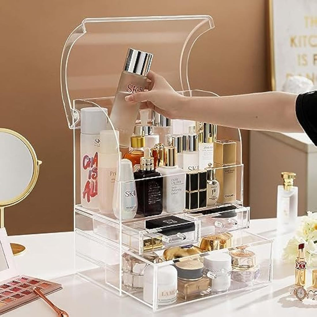 Suyoo X-Large Acrylic Makeup Organiser | Clear Cosmetic Storage Case