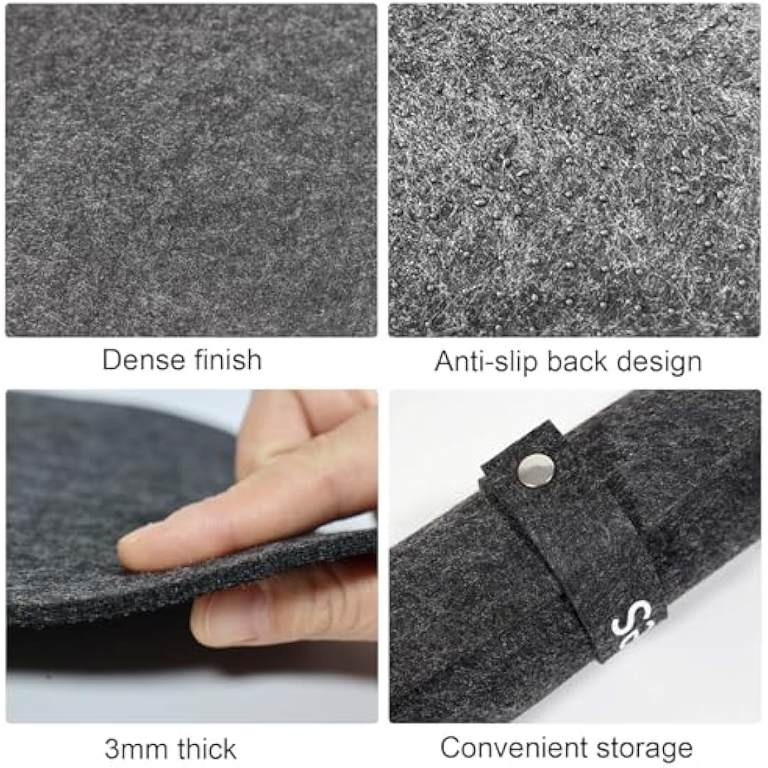 DawnTrees Felt Desk Mat - Extra Large 120x50cm Keyboard Pad, Dark Grey
