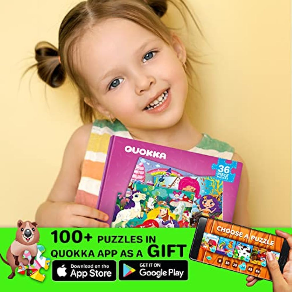QUOKKA Magnetic Puzzles for Toddlers | 36pc Unicorn Travel Jigsaw Games